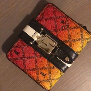 Lamb fold wallet leather ombré Rasta